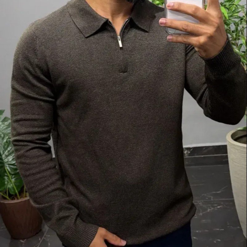 Suéter Masculino Premium Slim Casual Blusa Inverno Old Money