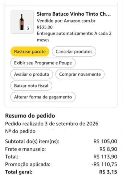 Leve 3 em Vinhos por R$89.90 promoção