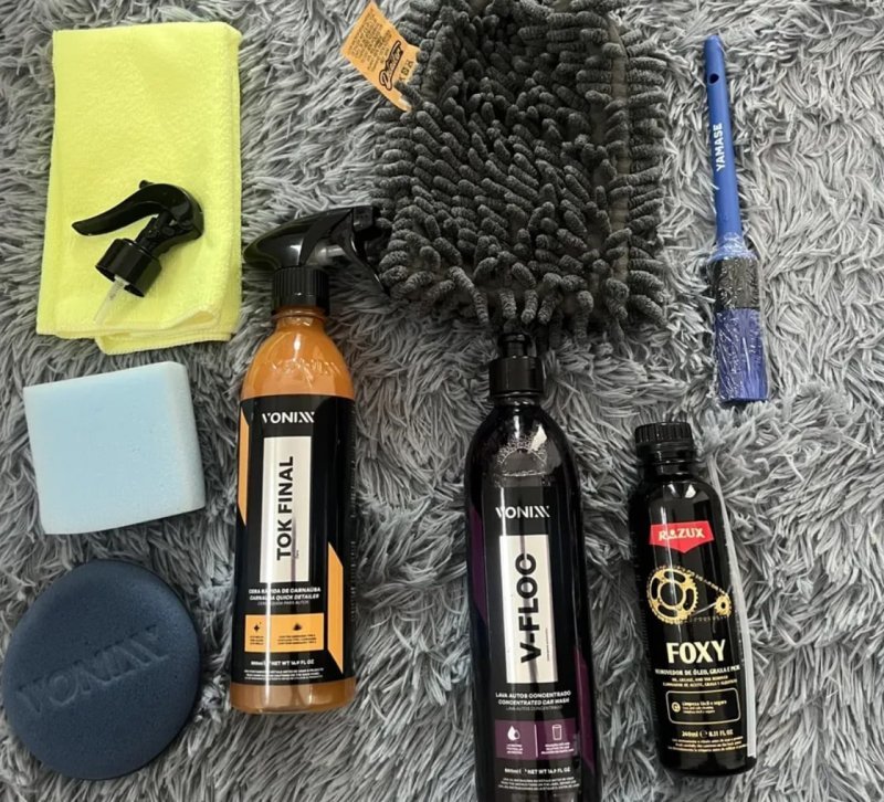Kit Desengraxante Para Moto Vonixx V Floc Shampoo 500ml
