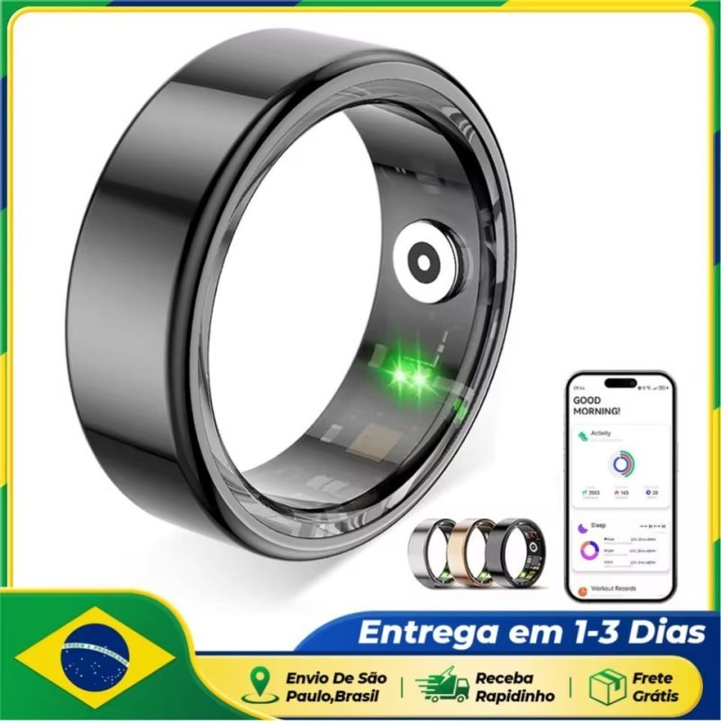 Anel Inteligente Smart Ring com Monitoramento de Saúde e Sono