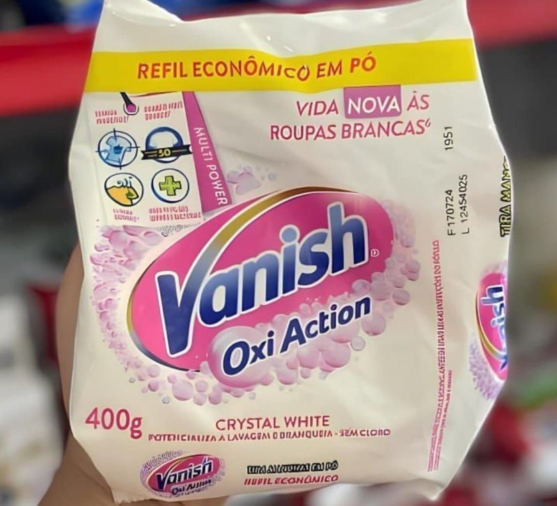 Tira Manchas em Pó Vanish Oxi Action Crystal White Refil 400g
