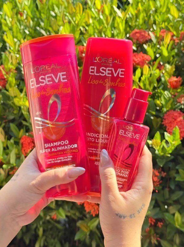L'Oréal Paris Elseve Liso dos Sonhos Kit Shampoo, Condicionador e Sérum + Frete Grátis