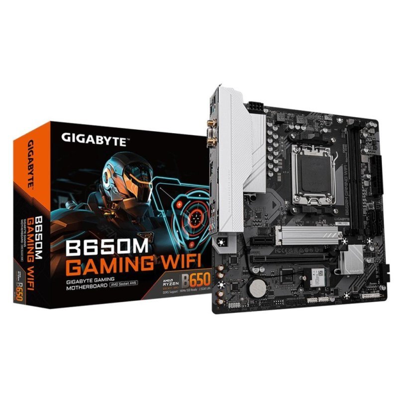 Placa Mãe Gigabyte B650M Gaming WIFI, Chipset B650, AM5, M-ATX, DDR5