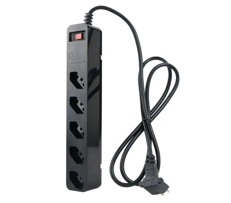 Filtro de Linha com Protetor de Surto DPS iClamper Energia 5, Preto