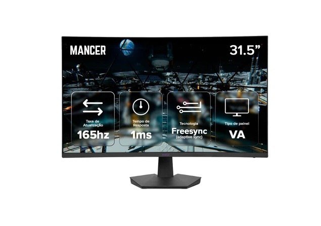 Monitor Gamer Mancer Valak UZ3, 31.5 Pol, VA, Curvo, FHD, 1ms, 165Hz