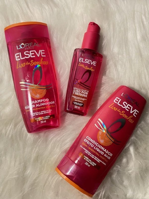 L'Oréal Paris Elseve Liso dos Sonhos Kit Shampoo, Condicionador e Sérum