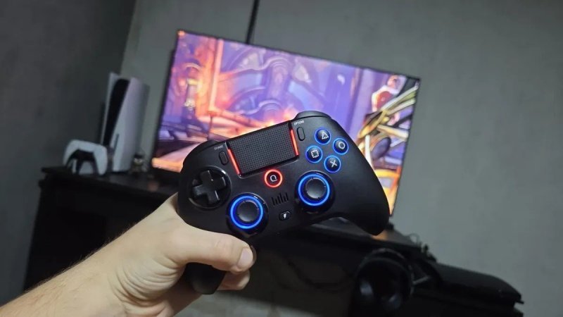 Controle Sem Fio QRD Spark N5 Para PS4/PS3/PC/IOS/Android/TV/Steam Deck