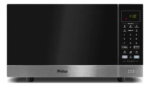 Micro-Ondas PMO30F Flat 28L Preto Espelhado Philco 220V