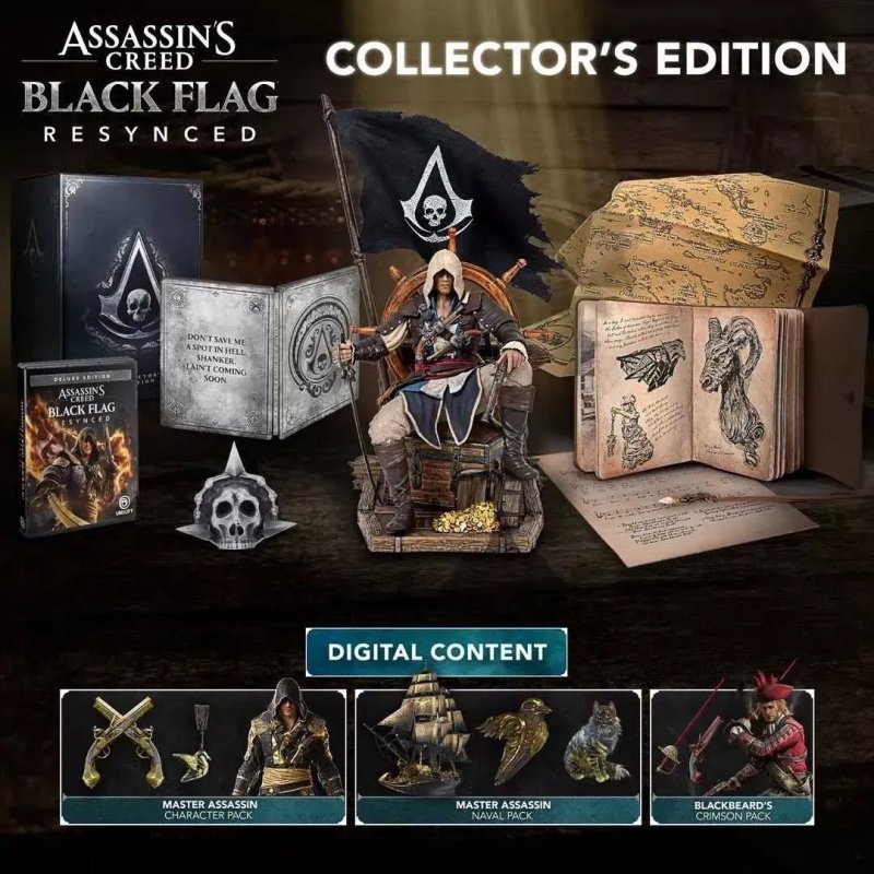 Assassins Creed Black Flag Resynced Edição De Colecionador + Frete Grátis