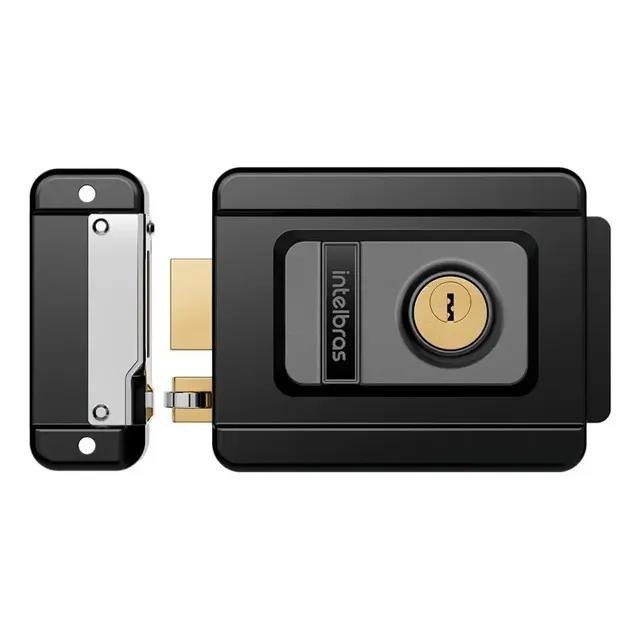 Fechadura Elétrica Intelbras Acabamento Aluminio Preto (FX 1500)