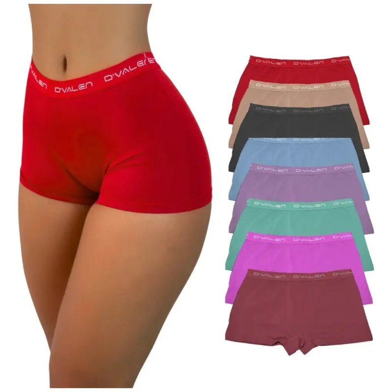 Kit 5 Calcinha Boxer Feminina Calcinha Box Cueca Feminina