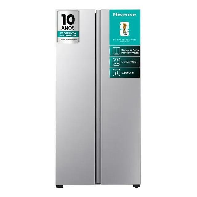 Geladeira Hisense Side By Side 441L Multi Airflow Inverter RS3P428