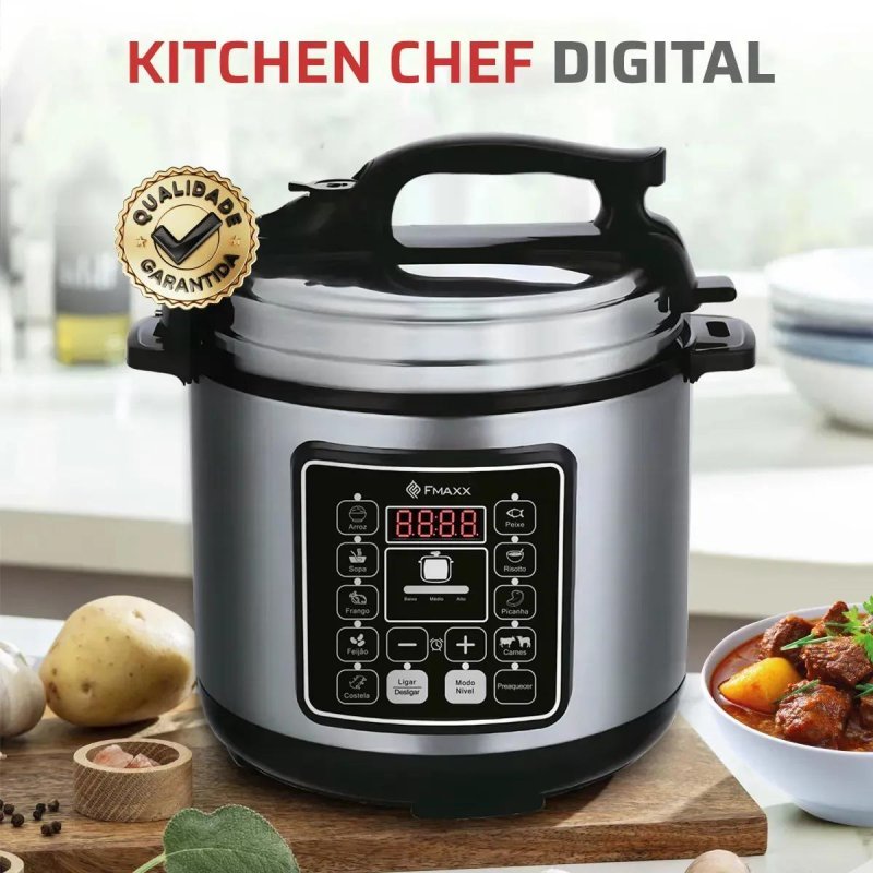 Panela de Pressão Elétrica Digital Fmaxx 6L 1000W