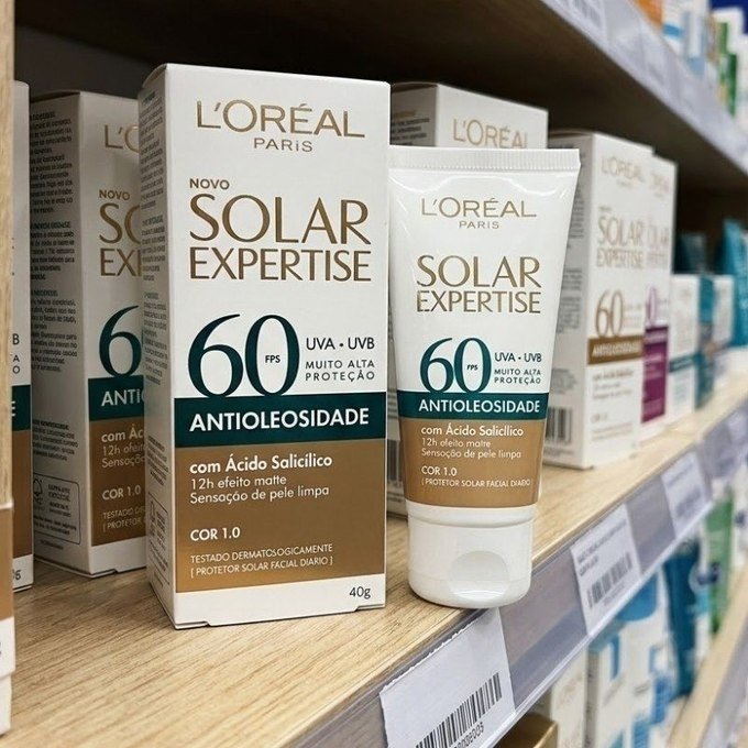 Protetor Solar Antioleosidade FPS 60 1.0 Solar Expertise L'Oréal Paris 40g