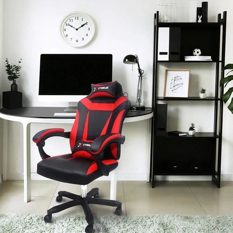 Cadeira Xtreme Gamers Ergonômica 130º Escritório Reclinável Cor Vermelho + Frete Grátis