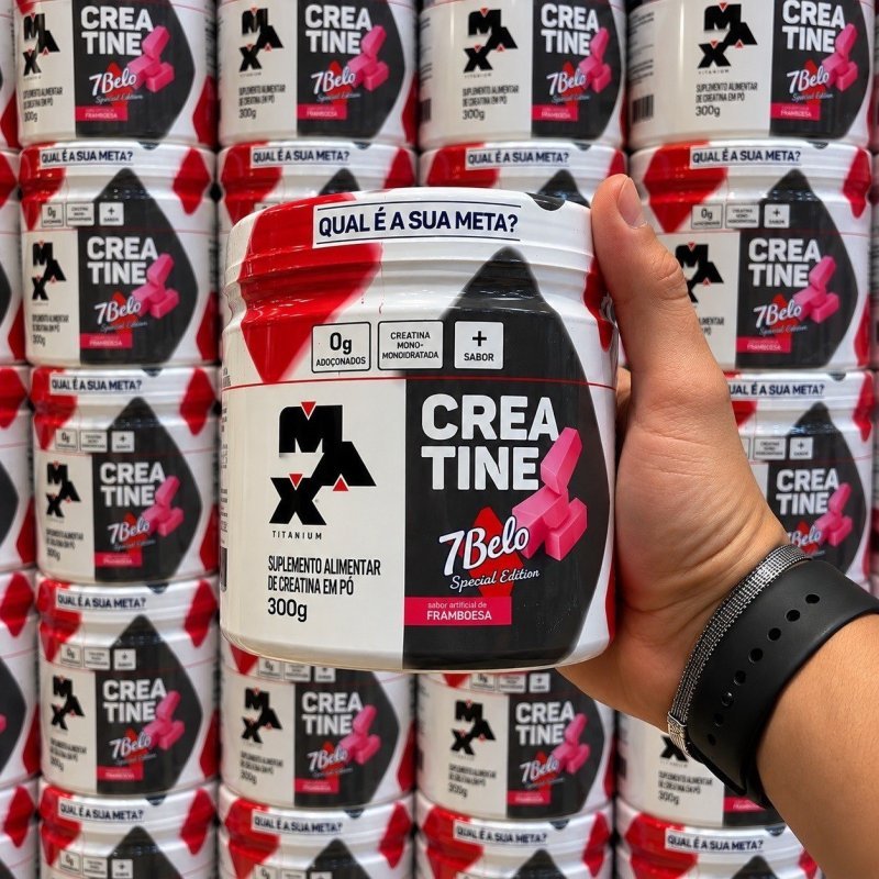 Creatina 7 Belo 300g Creatina Monohidratada Sabor Framboesa