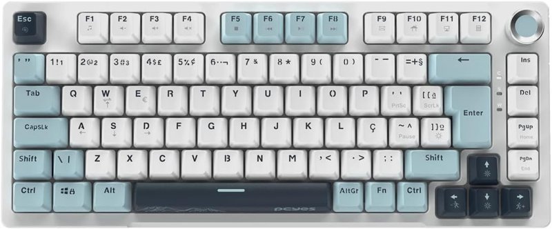 TECLADO MECANICO 75% PCYES ARKEUM - SUMMIT EDITION - SWITCH BLUE - AKSM75BBR