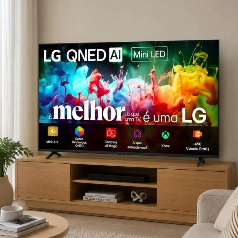 Smart TV 4K 55" LG QNED Mini LED AI QNED70 2026