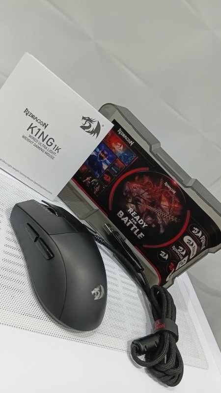 Mouse Gamer Redragon K1ng 1K Preto PAW3327