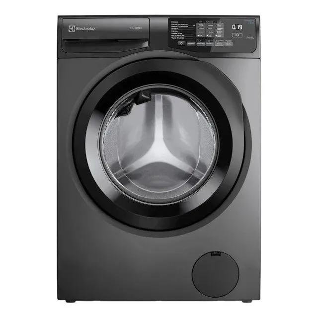 Máquina de Lavar Frontal Electrolux 12kg Cinza Ônix Inverter com Água Quente e Lavagem Inteligente (LFC12)