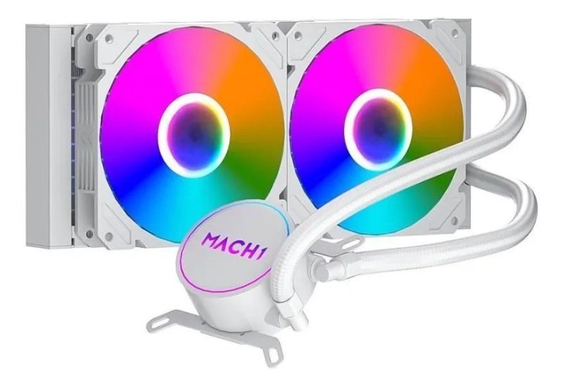 Water Cooler Mach1 Logic Gk240w Rgb 240mm Branco