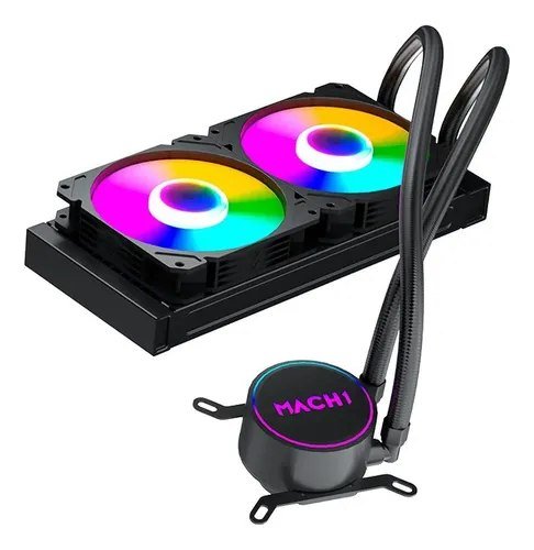Water Cooler Mach1 Logic Gk240 Preto 240mm Rgb Tdp 240w