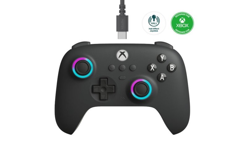8Bitdo Ultimate C Wired Controller for Xbox with Hall Effect Joysticks and Triggers - Officially Licensed (Dark Gray)
