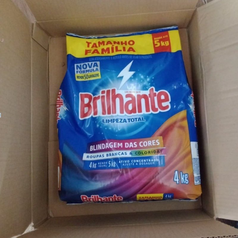 Sabão em pó Brilhante Limpeza Total 4Kg