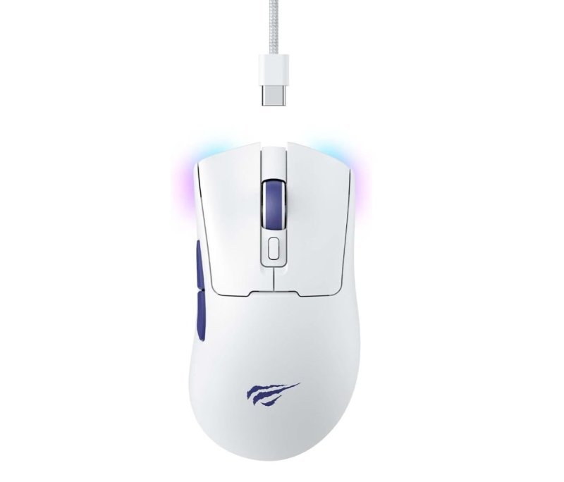 Havit Mouse Gamer Quad-Mode MS966WB White, Sem Fio e Com Fio