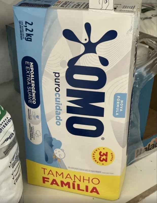 Lava-Roupas em Pó Omo Puro Cuidado Caixa 2,2kg