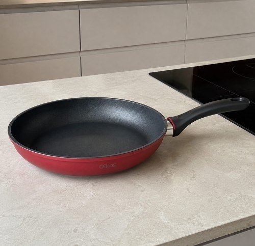 Frigideira 24cm Indução Antiaderente Kosmos Vermelha - Oikos