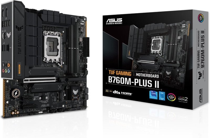 Placa Mãe Asus TUF Gaming B760M-PLUS II, Chipset B760, Intel LGA 1700, mATX, DDR5
