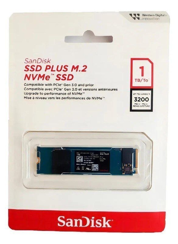 Nvme Ssd M.2 1Tb Sandisk Plus Nvme 2280