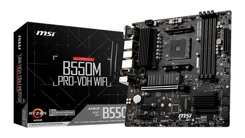 Placa-mãe MSI B550m Pro-VDH Am4 HDMI VGA Dport