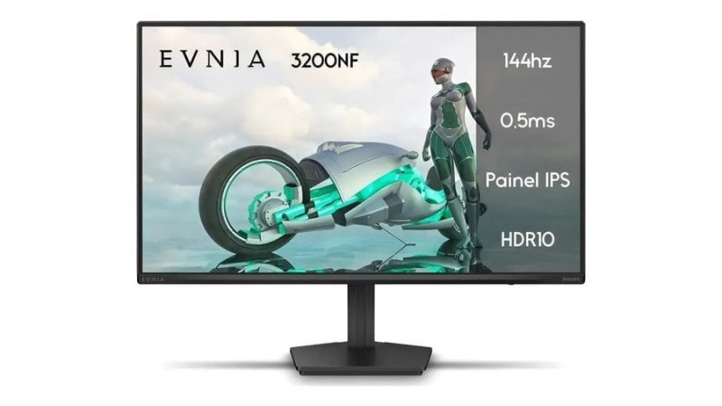 Monitor Gamer Phillips 24 Evnia Ips 144Hz 0.5ms Wide Fullhd Preto 127/220v