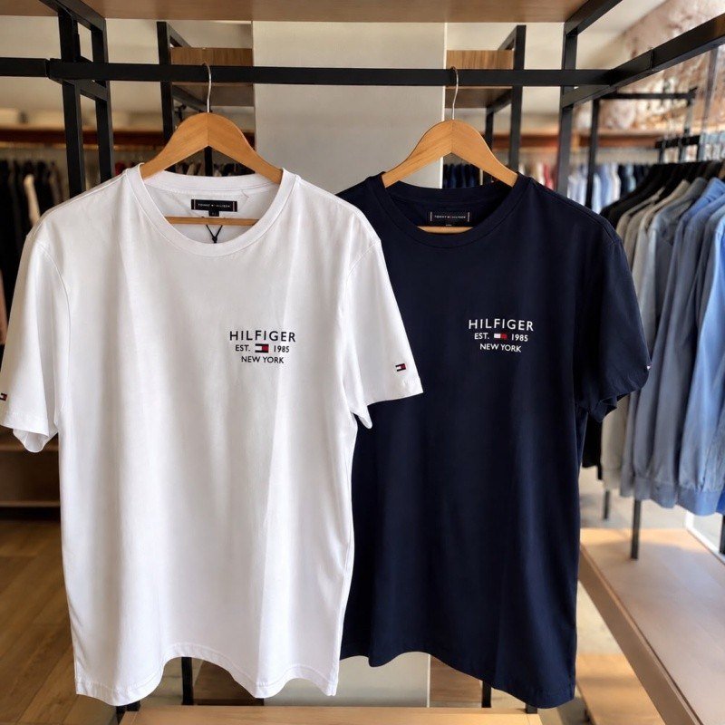 Kit Camisetas Tommy Hilfiger Brand Love Azul Marinho/branca L/g