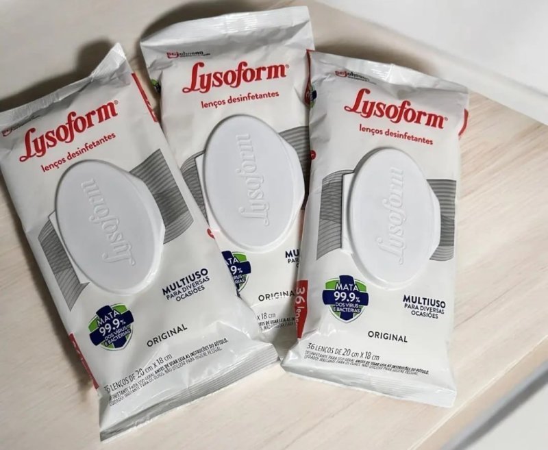Lysoform Original, Lenço Umedecido Desinfetante, Multisuso, Desinfecção e Limpeza, 36 unidades