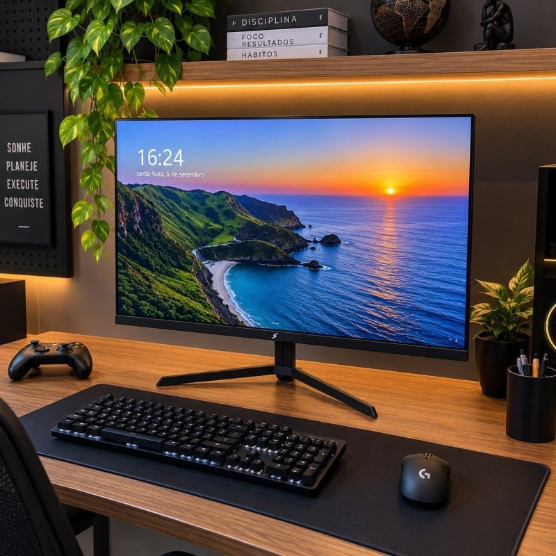 Monitor Gamer Superframe Vision 23.8 Pol FHD IPS 240Hz Preto