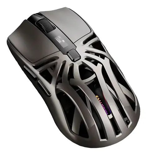 Mouse Gamer Rgb Smailwolf Rs8 Sem Fio Cinza