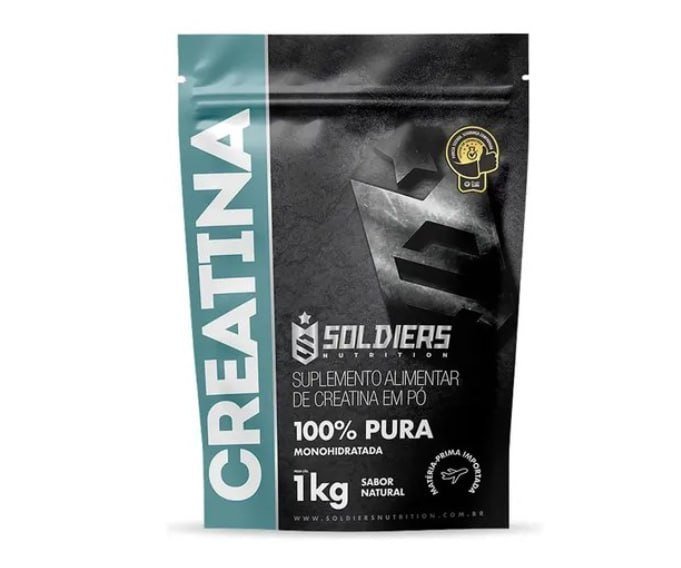 Creatina 1kg Suplemento Monohidratada em pó 100% Pura Soldiers Nutrition