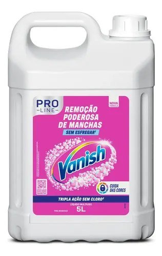 Tira Manchas Vanish Líquido Multiuso para Roupas Coloridas Pro Line 5L