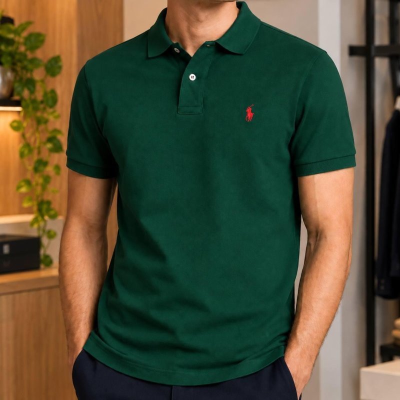 Camisa Polo Ralph Lauren Masculina Basica Algodão Piquet