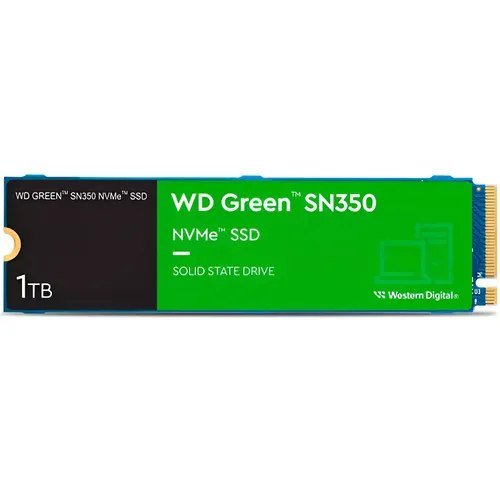 Ssd 1tb Western Digital Green Sn350 Nvme, Gen3, M.2 2280 Azul