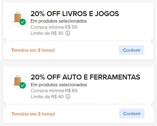 NOVOS CUPONS NO MERCADO LIVRE