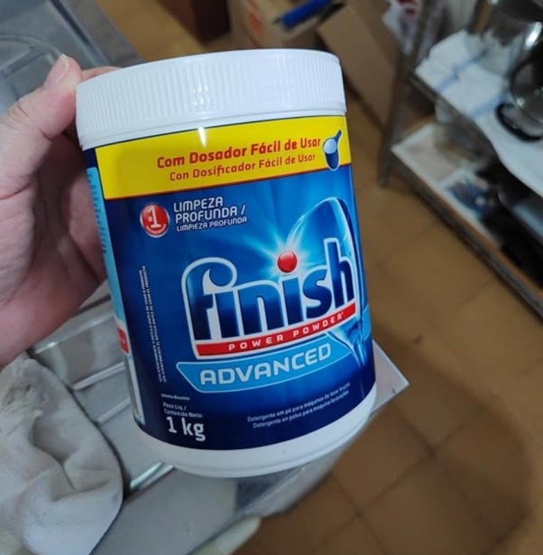 Finish Advanced Detergente para Lava Louças em Pó, Sabão Limpeza Profunda, 1kg