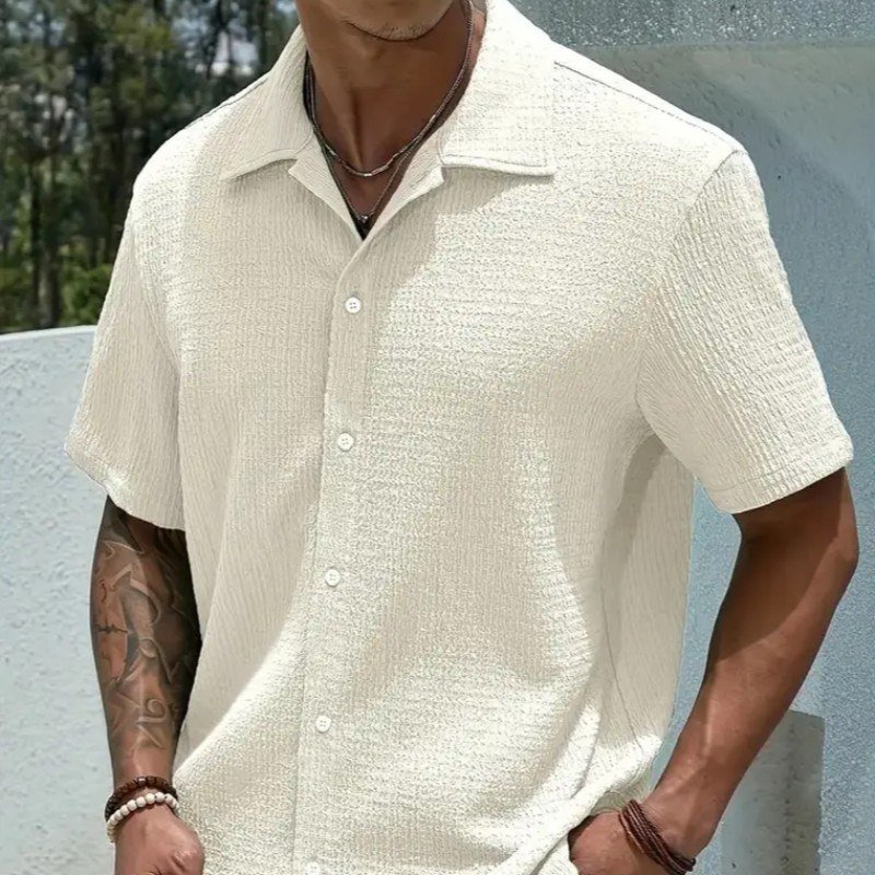 Camisa Casual Masculina Texturizada C/botões (P ao GG)