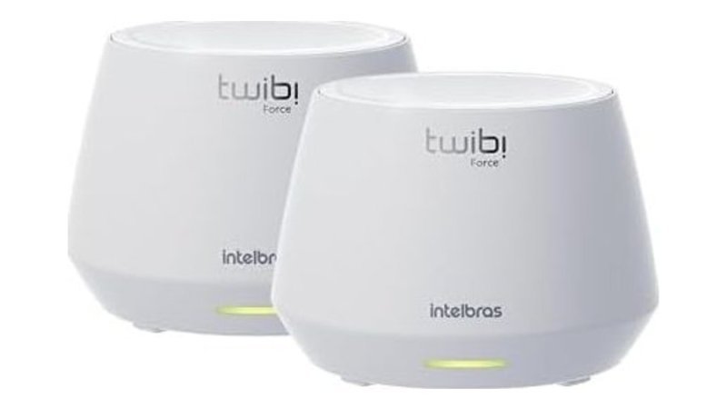 Conjunto de Roteador Sem Fio WI-FI 6 Twibi Force AX Branco Intelbras
