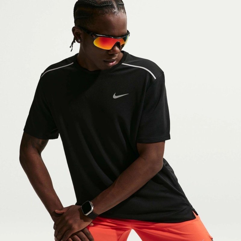 Camiseta Dri-fit Nike Uv Miler Masculina Preto/cinza GG