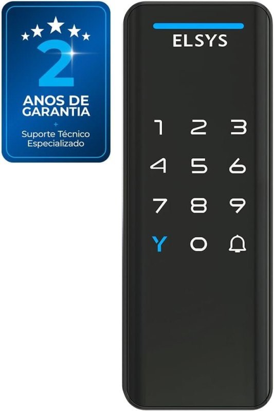 Elsys Fechadura Digital Sobrepor DS1100V - Senha ou Tag - Preta