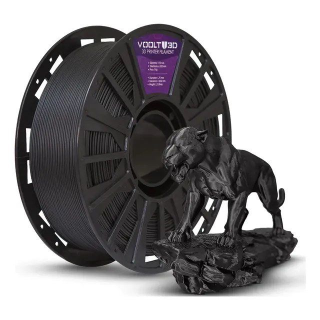 Filamento PLA Preto Velvet Aveludado 1kg High Speed